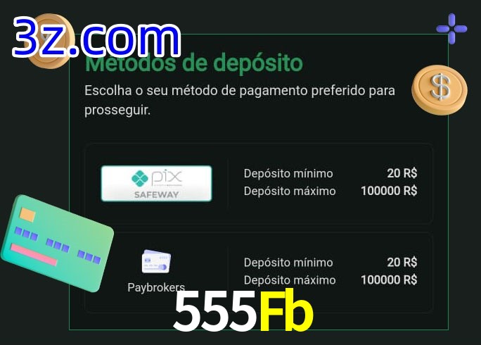 O cassino 555Fb oferece uma grande variedade de métodos de pagamento